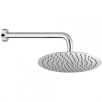 Set doccia tondo cromato 40 cm con soffione 30 cm