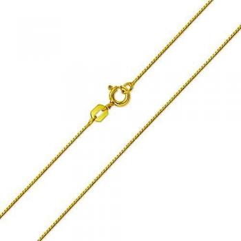 Collier en or plaqué 14K et argent sterling, fin et élég⁣Égant, avec chaîne à mailles carrées pour femmes