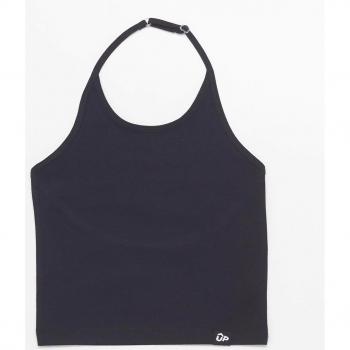Camicia Crop Halter Nero UP Basic 14
