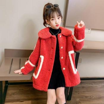 Teens Wool Plaid Overcoat for Girls