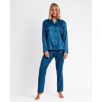 Pigiama A Maniche Lunghe in Satin Leopardato Admas Ocean S