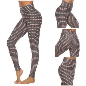 Casual Lattice Print Yoga Pants