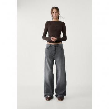 Jeans oversize grigio scuro 38 Stradivarius