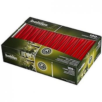 Bolsius 10 Red Taper Candles 7 Hour Burn