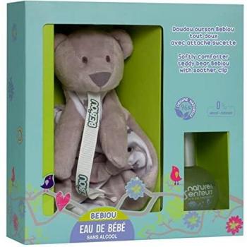 Teddy Bear Comforter with Soother Clip + Alcohol-Free Baby Perfume 50ml