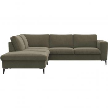 Fiore Ecksofa in L-Form von FLEXLUX, grün, breite Armlehnen