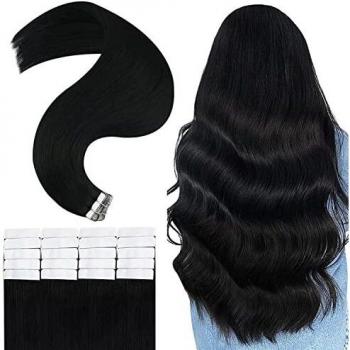 YoungSee Tape Remy Skin Weft Schwarze Echthaarverlängerung