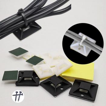 Ventouse de fixation pour câbles, 100 pièces