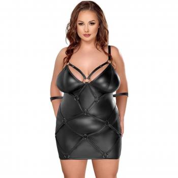 Cottelli Curves Bondage Dress for Plus Sizes Black
