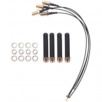 Antenne LoRa 868‑915 MHz, 4 pièces, U.FL-Ipex → SMA pigtail noir