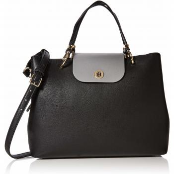 Tommy Hilfiger My Satchel, Sac bandoulière femme, Violet (Black