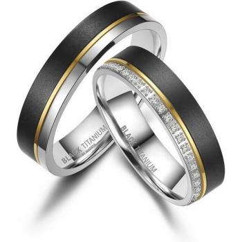 MARRYA Titanring in Schwarz