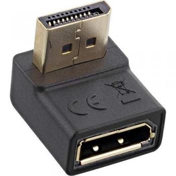 InLine DisplayPort Adapter (DP), Data + Video Adapter, Schwarz