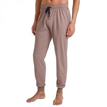 CALIDA Pyjamahose für Herren RMX Sleep Time off, XXL, Beige-Rot