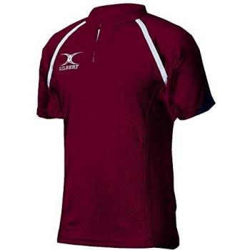 Gilbert Plain Rugbyshirt Mens 48in Maroon