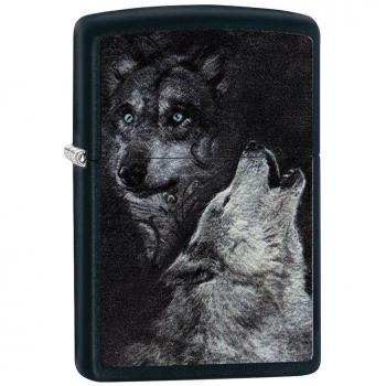 Zippo Wolf Benzinfeuerzeug, Messing, Edelstahl, 1 x 6 x 6 cm