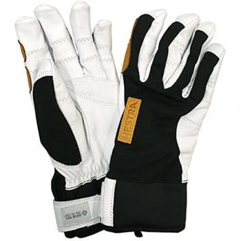 Hestra Ergo Grip Active Wool Terry 5‑Finger Handschuh – Schwarz/Off White