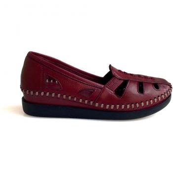 Stivaletti donna in pelle con tacco a cuneo 37