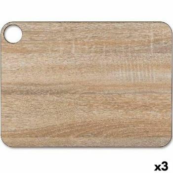 Snijplank Arcos 37,7 x 27,7 cm Marron Resina Fibre (3 Eenheden)