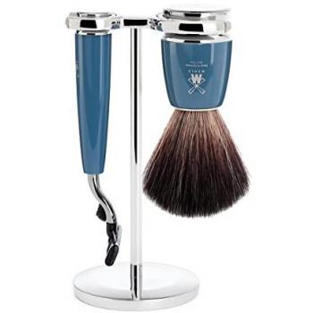 Set de Afeitado Mühle con Brocha de Tejón y Maquinilla Mach3 Petrol