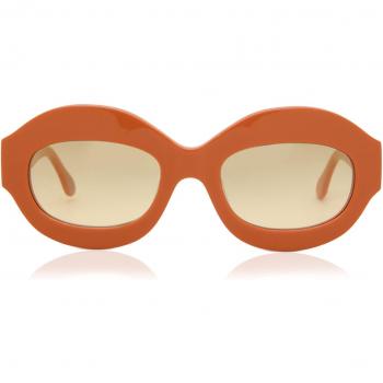 Marni Ik Kil Cenote Panna G1E Orange Men's Sunglasses 56mm Acetate Oversized Shaded