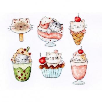 Stickset Letistitch: Sommerkatze 7×10 cm (6 Stück)