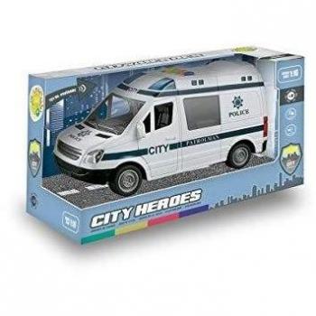 Furgón Policía con Luz y Sonido Heroes de Ciudad 1:16