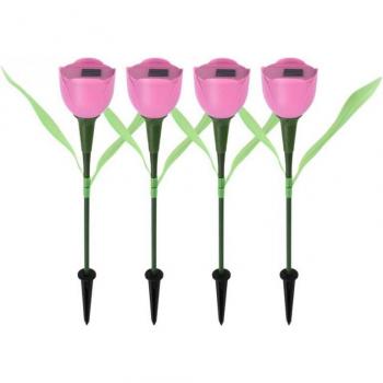 Flor de Jardín Lámpara Solar 8 LEDs