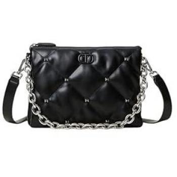 Twinset 'Via Manzoni' Black Studded Shoulder Bag with Rhinestones One Size