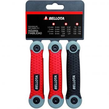 Set de 3 Navajas Allen y Torx Bellota, 8 Llaves, 6455P3