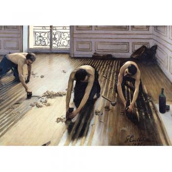 Handgefertigtes Holz‑Puzzle „Die Parkettabzieher“ von Gustave Caillebotte