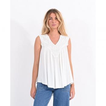 Molly Bracken top sans manches avec broderies