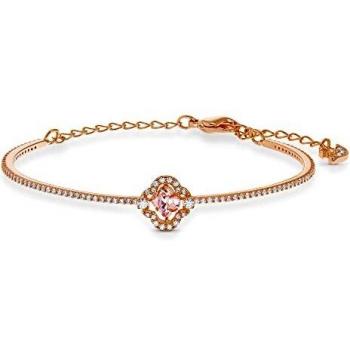 Brazalete Swarovski Sparkling Dance con Baño de Oro Rosa