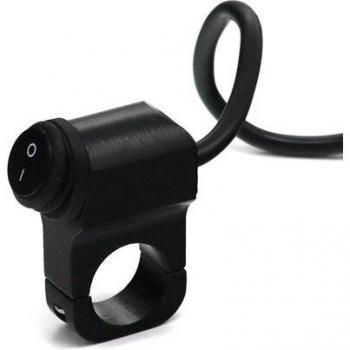 Motorcycle 12V Handlebar Headlight Switch CNC Aluminum Alloy 7/8 Waterproof