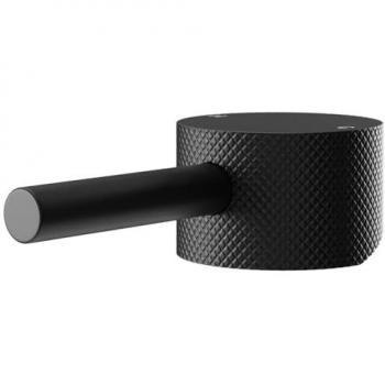 Matt Black Industrial Mono Basin Valve – Full Knurled Metal Finish