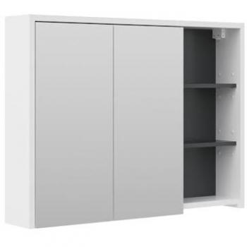 Vicco Badspiegelschrank Viola, Weiß/Anthrazit, 100 x 75 cm