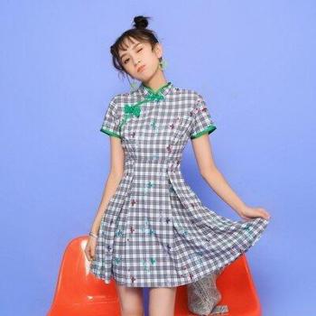 Qipao été à manches courtes