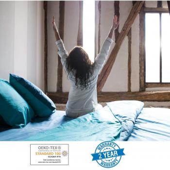 Lenzuolo con Angoli Blu Scuro 180 x 200 cm