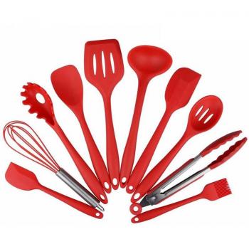 Ensemble d'ustensiles de cuisine antiadhésifs en silicone