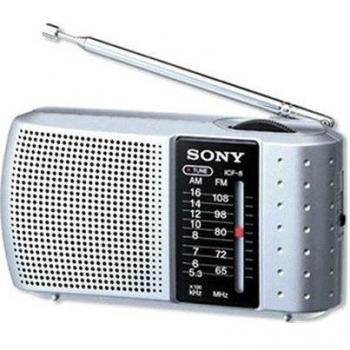 Sony ICF‑8S Radio de Viaje Plateado