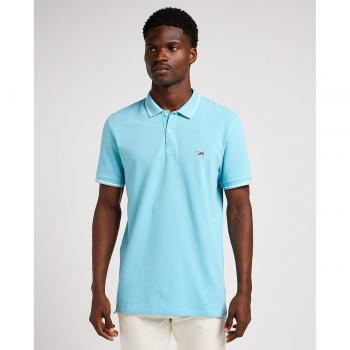 Polo Lee Pique manga corta azul turquesa