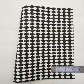 Black Glitter Unicorn Rainbow Weave Faux Leather Fabric 21x29CM Q466