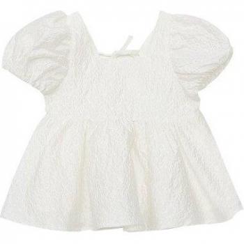Summer 2022 Girls' Backless Puff Sleeve Short Sleeve Shirt