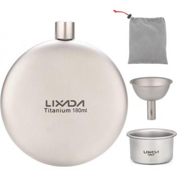TOMSHOO 150ml Titanium Whisky Flask