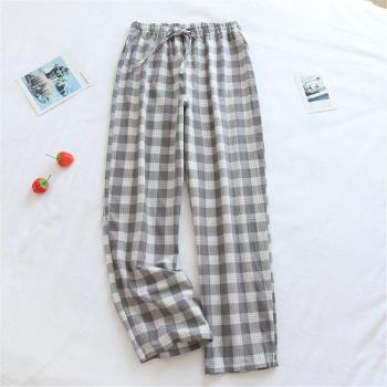 Ropa de estar por casa en pantalón de algodón cuadriculado