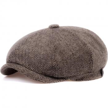 Winter Felt Flat Cap for Men