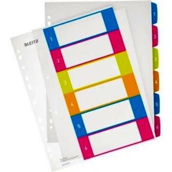 Leitz WOW A4 Maxi Index Dividers 1-6 Multicolour