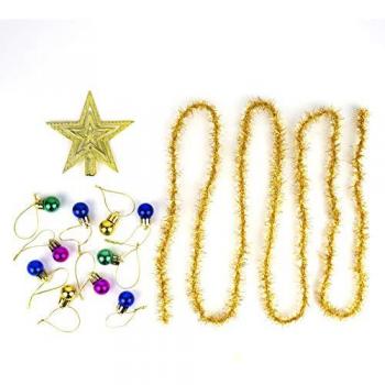 Arbre de Noël compact, 10 boules multicolores – version mixte