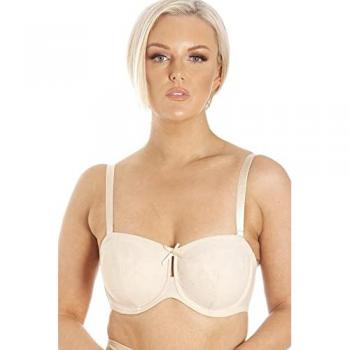 Camille Women’s 36DD Strapless Underwired Versatile Bra – Beige