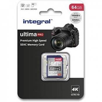 INTEGRAL MEMORY Carte SDXC UHS-I U3 V30 64GB